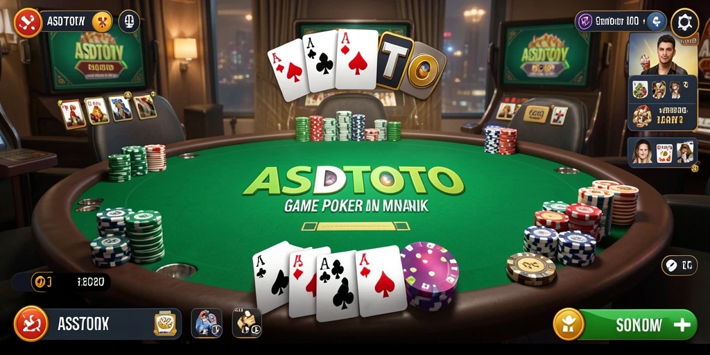 Screenshot gameplay ASDTOTO dengan grafis poker yang menarik.