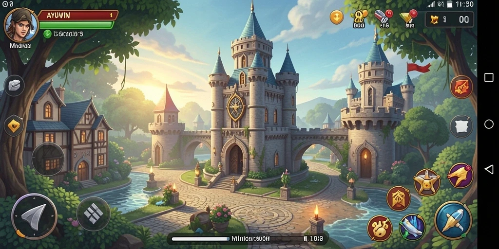 Tampilan gameplay AYUWIN yang penuh aksi dan strategi Tower Defense.