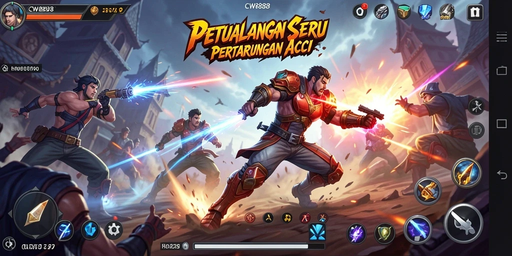 Tangkapan layar CW8888 menunjukkan aksi pertarungan yang mendebarkan.
