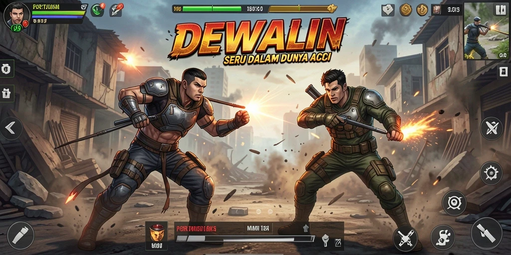 Tampilan gameplay seru dari DEWALIN dengan aksi bertempur yang mendebarkan.