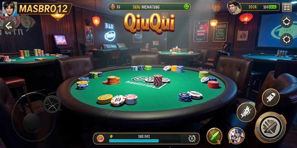Tampilan gameplay QiuQiu yang menarik dan penuh strategi.
