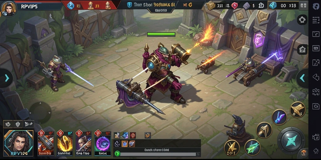 Tangkapan layar dari gameplay RPVIP5 yang menegangkan.