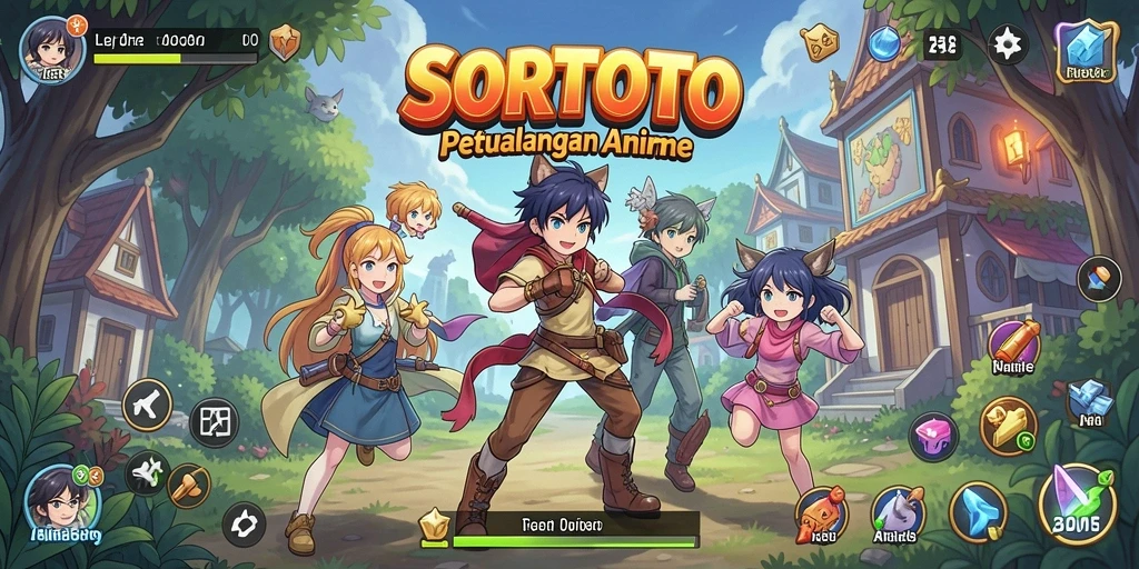 Tampilan gameplay SORTOTO yang menakjubkan dan dinamis.