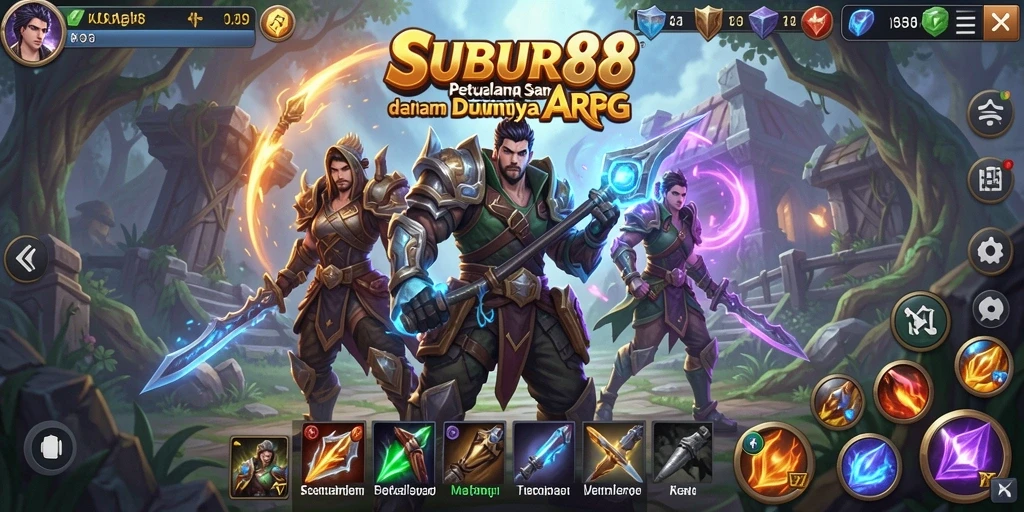Tampilan gameplay SUBUR88 yang mendebarkan dalam petualangan ARPG.