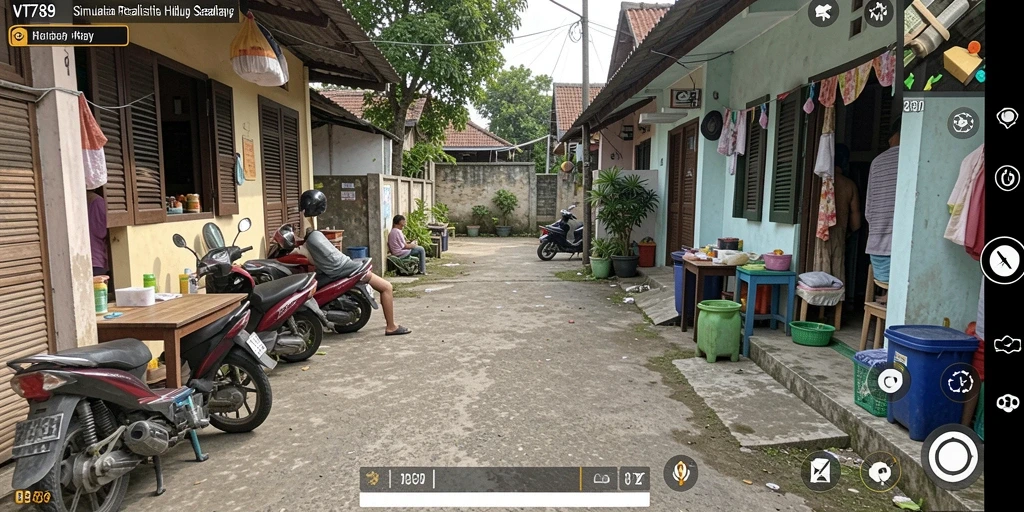 Tampilan gameplay VT789 dengan karakter dan lingkungan simulasi yang menarik.