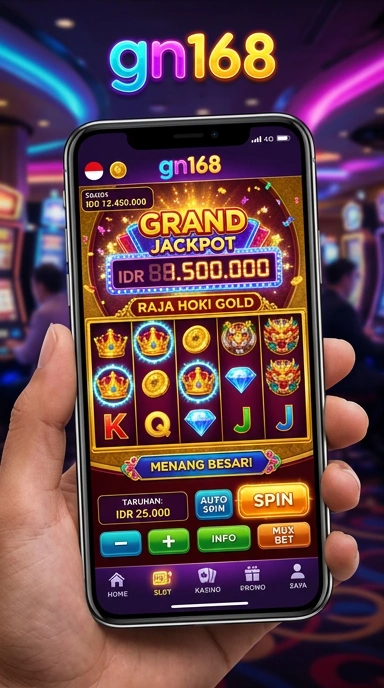 Tampilan antarmuka aplikasi di gn168 yang mudah dipahami.
